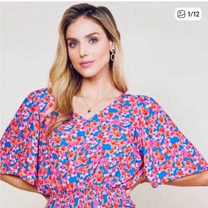 Skies Are Blue Floral Blouse - make an offer spring
